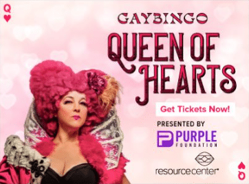 queen of hearts february gaybingo
