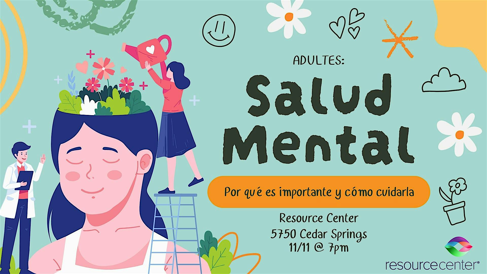 Mental Health Event for Adults, Resource Center, 11/11