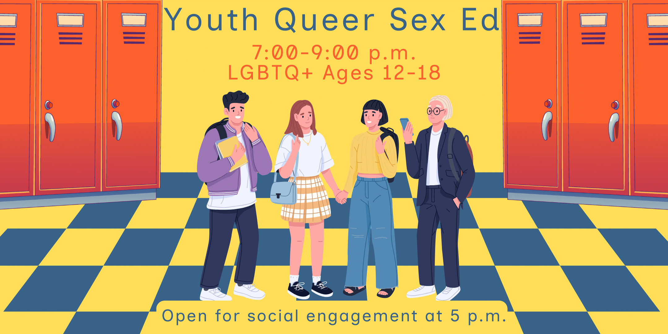 Youth queer sex ed event for ages 12-18.