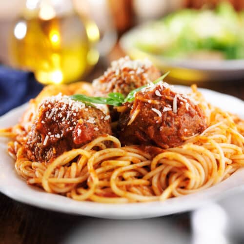 spaghetti and meatballs dinner