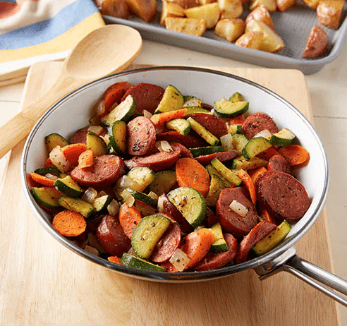 sausage and veggie skillet